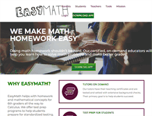 Tablet Screenshot of easymathapp.com